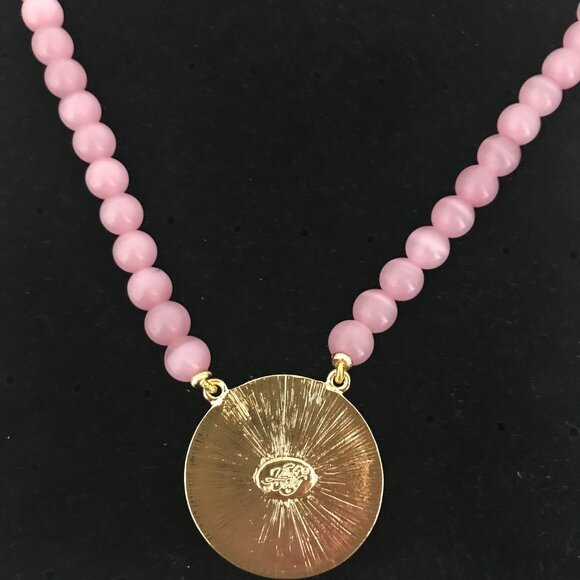 Kirks Folly AB Stone Dream Angel Pink Cat's Eye Stone Beaded  Necklace - Picture 4 of 4